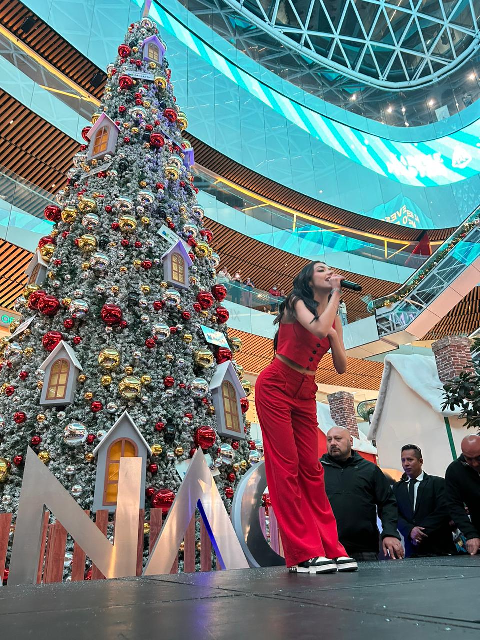 Karime Pindter encendido del árbol de navidad Manacar