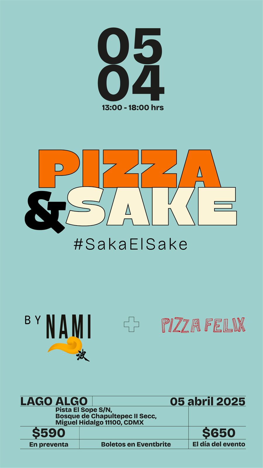 pizza y sake festival en lago algo